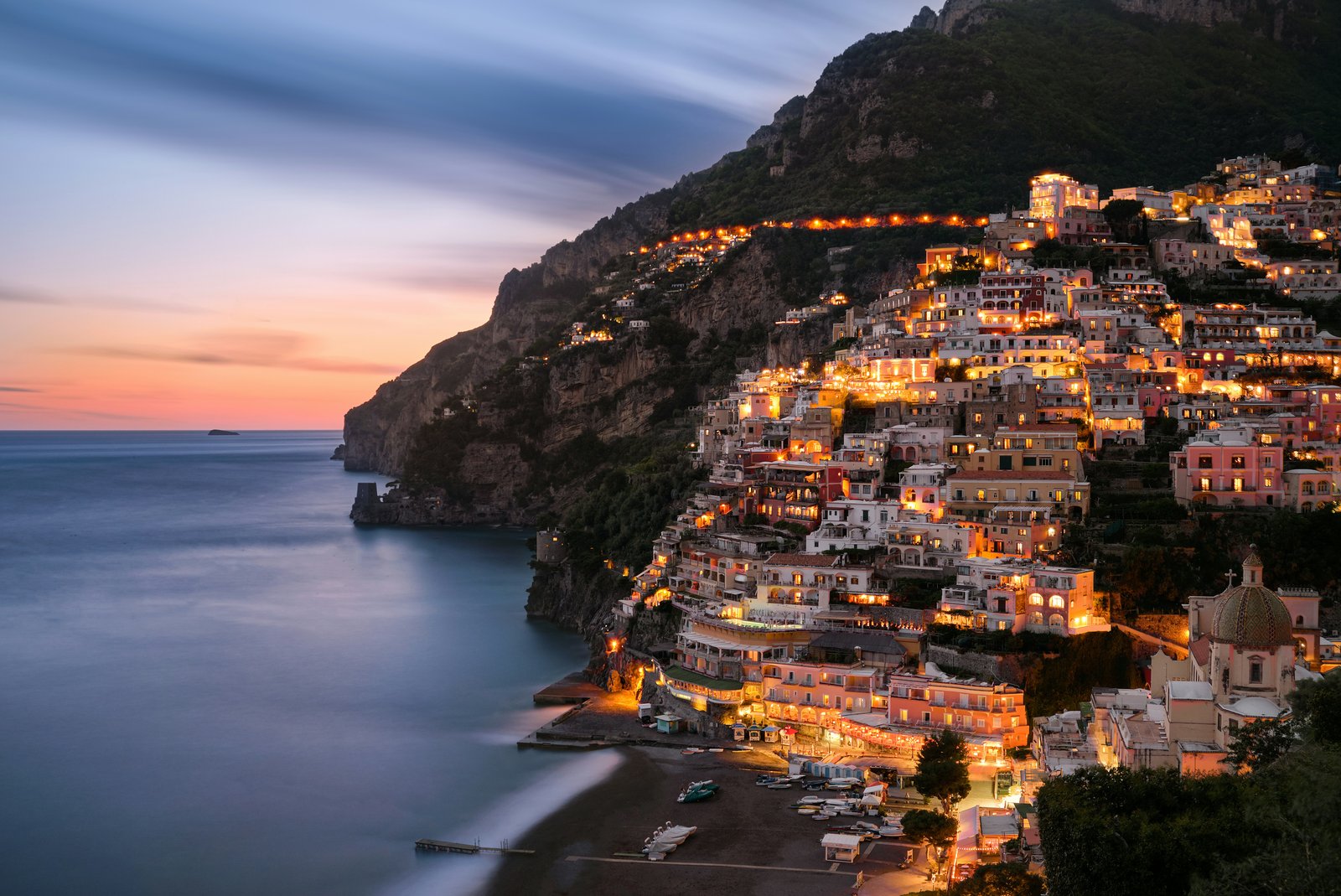 Positano ao entardecer